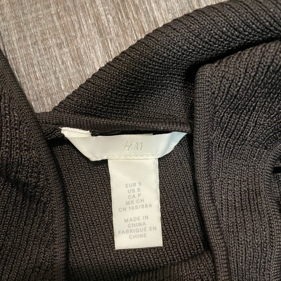 H&M Chocolate Brown Rib-Knit Dress Sz S - Picture 6 of 7